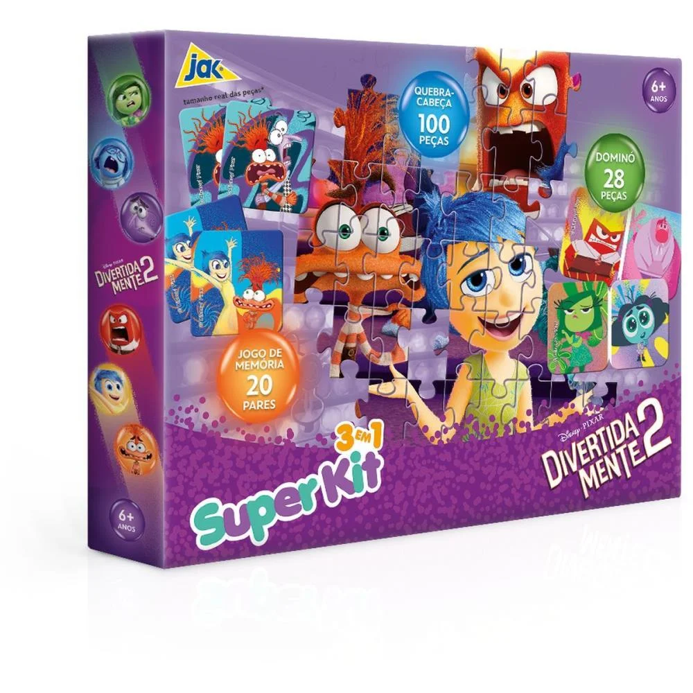 QUEBRA-CABECA CARTONADO DIVERTIDAMENTE 3EM1 DOMINO/JG TOYSTER (UNIDADE)