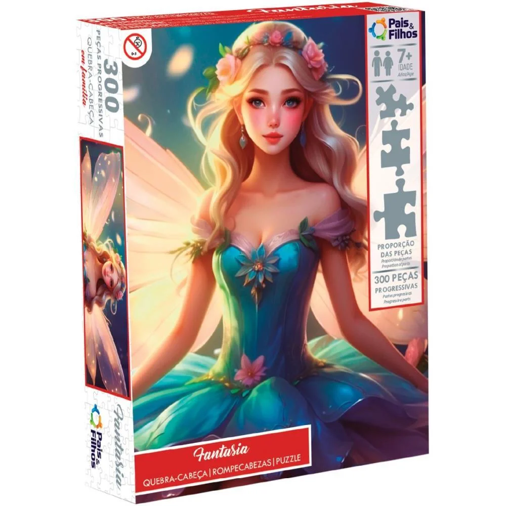QUEBRA-CABECA CARTONADO FANTASIA 300 PECAS PAIS E FILHOS (UNIDADE)