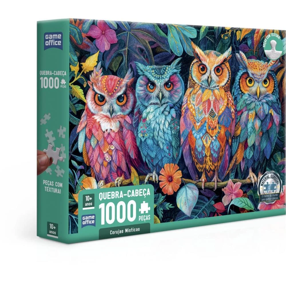 QUEBRA-CABECA CARTONADO CORUJAS MISTICAS 1000PCS TOYSTER (UNIDADE)