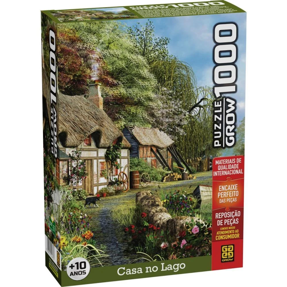 QUEBRA-CABECA CARTONADO CASA NO LAGO 1000 PCS GROW (UNIDADE)
