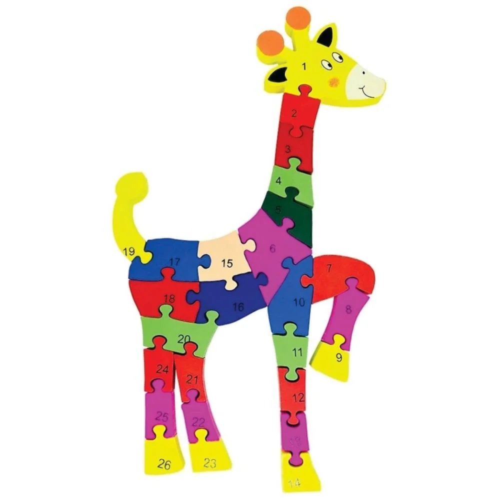 QUEBRA-CABECA MADEIRA GIRAFA 26 PECAS TOY MIX (UNIDADE)