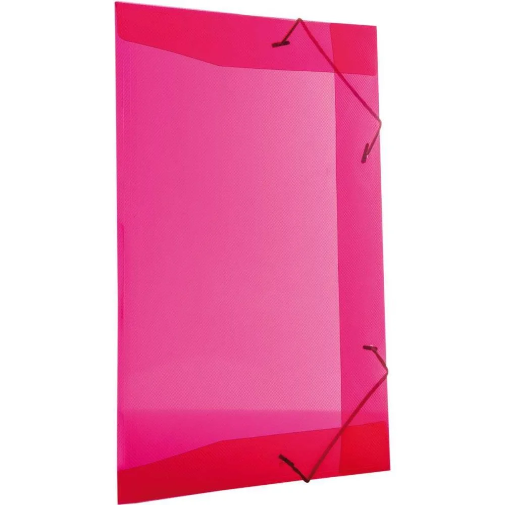 PASTA ABA ELASTICA PLASTICA OFICIO VERMELHA DELLOLINE DELLO (PCT.C/10)