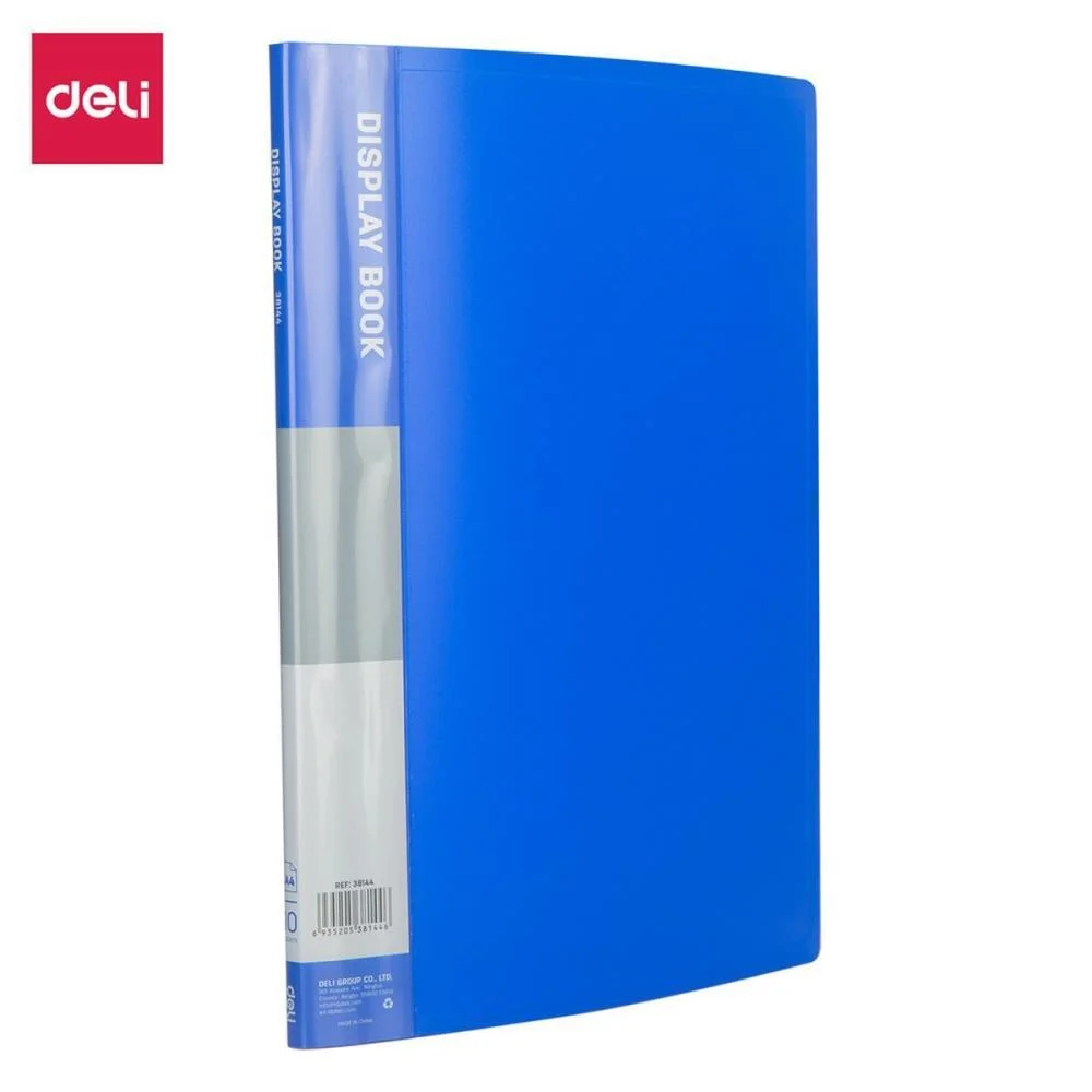 PASTA CATALOGO OFICIO 10ENV. 0,5MM AZUL DELI (UNIDADE)