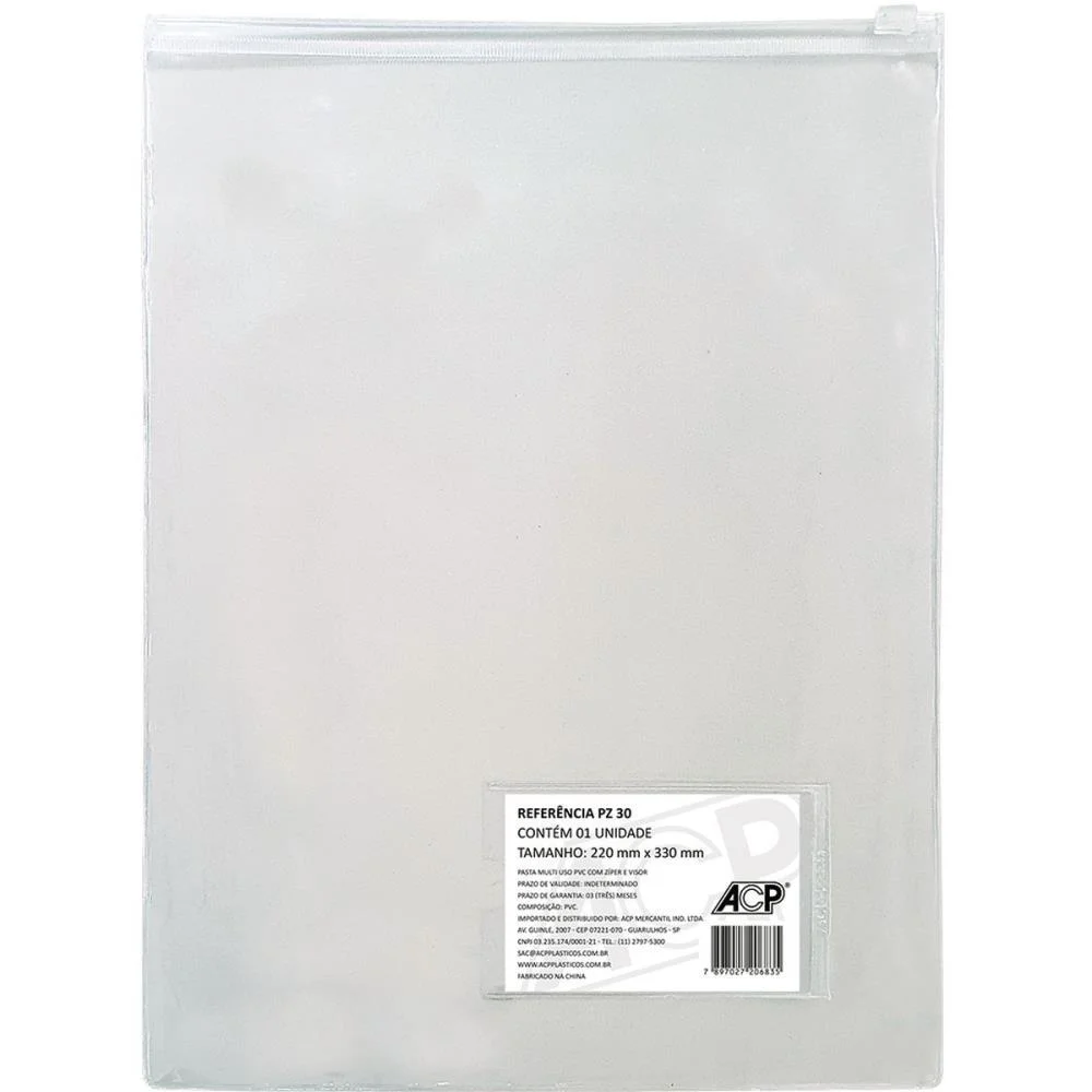 PASTA MALOTE MULTIUSO CRISTAL 22X33CM ACP (PCT.C/10)