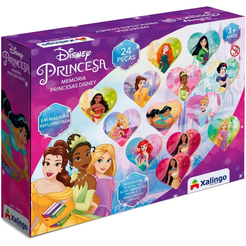 Jogo Da Memoria Princesas 24Pecas Xalingo (Unidade)