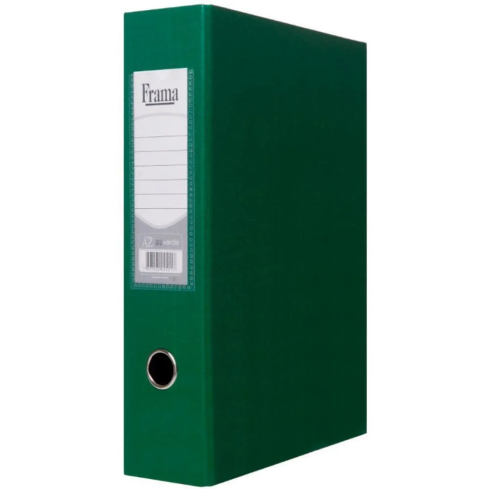 PASTA REGISTRADORA OFICIO LARGA VERDE FRAMA (PCT.C/04)