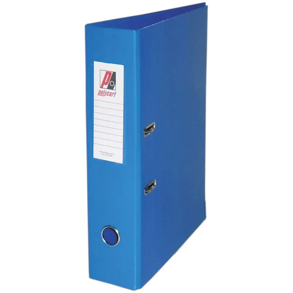 PASTA REGISTRADORA OFICIO LARGA AZUL COLOR POLYCART (PCT.C/04)