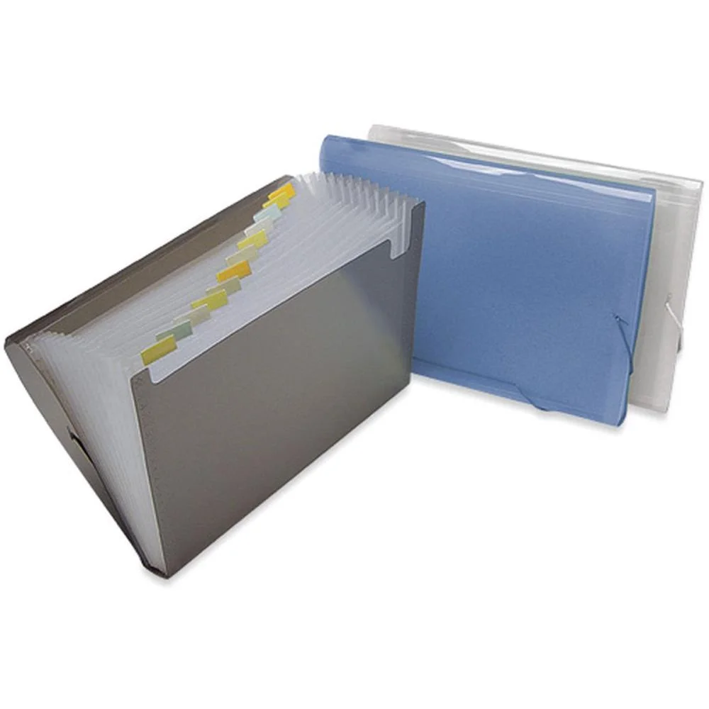 PASTA SANFONADA PLASTICA OFICIO 12 DIVISOES CRISTAL POLIBRAS (UNIDADE)