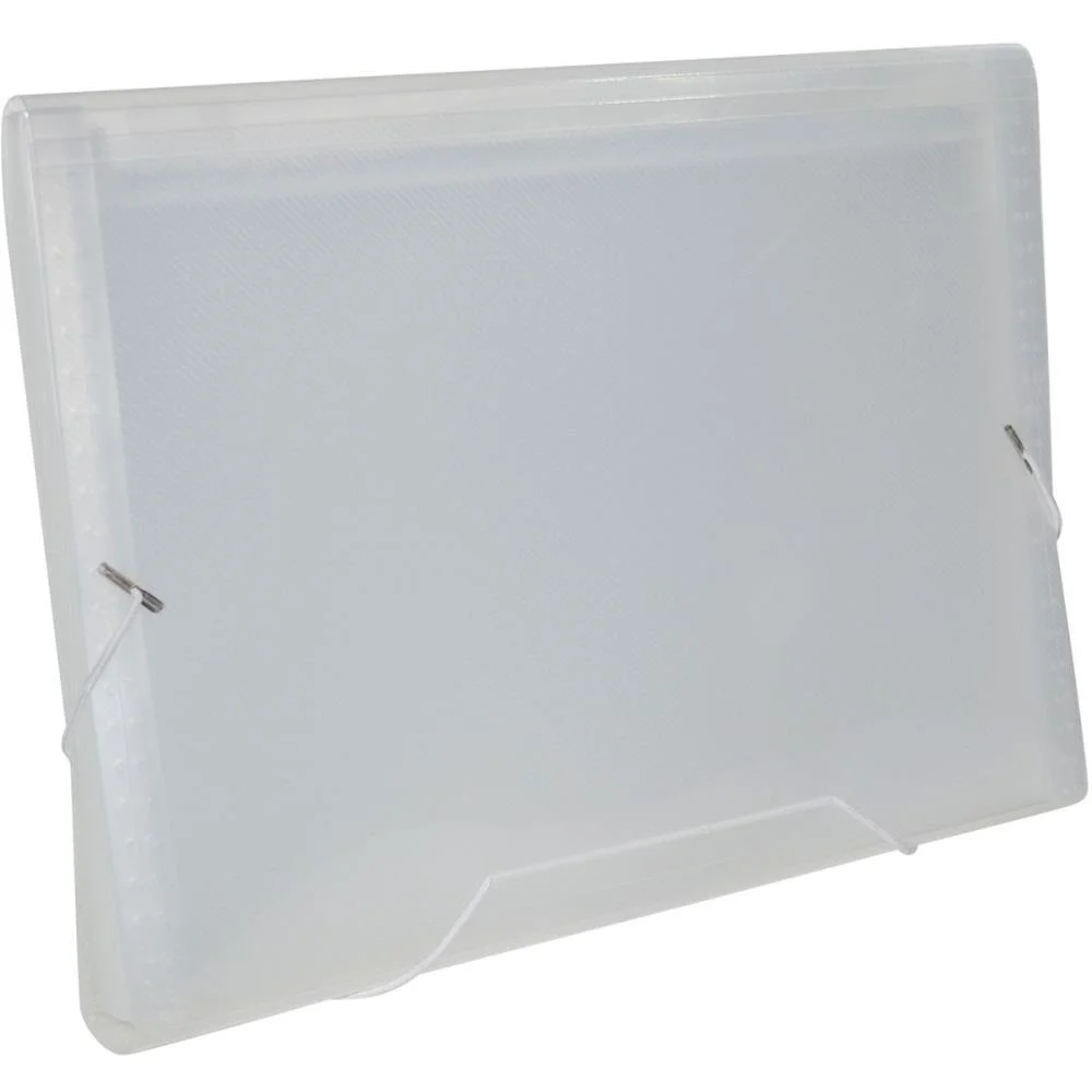 PASTA SANFONADA PLASTICA A4 12 DIVISOES CRISTAL ACP (UNIDADE)