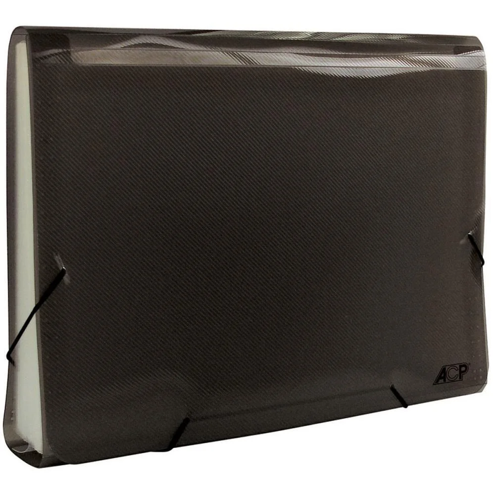 PASTA SANFONADA PLASTICA A4 12 DIVISOES FUME ACP (UNIDADE)