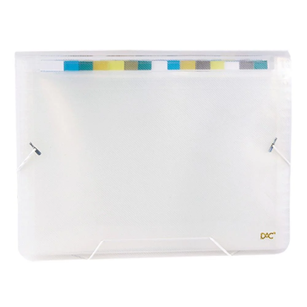 PASTA SANFONADA PLASTICA A4 12 DIVISOES CRISTAL DAC (UNIDADE)