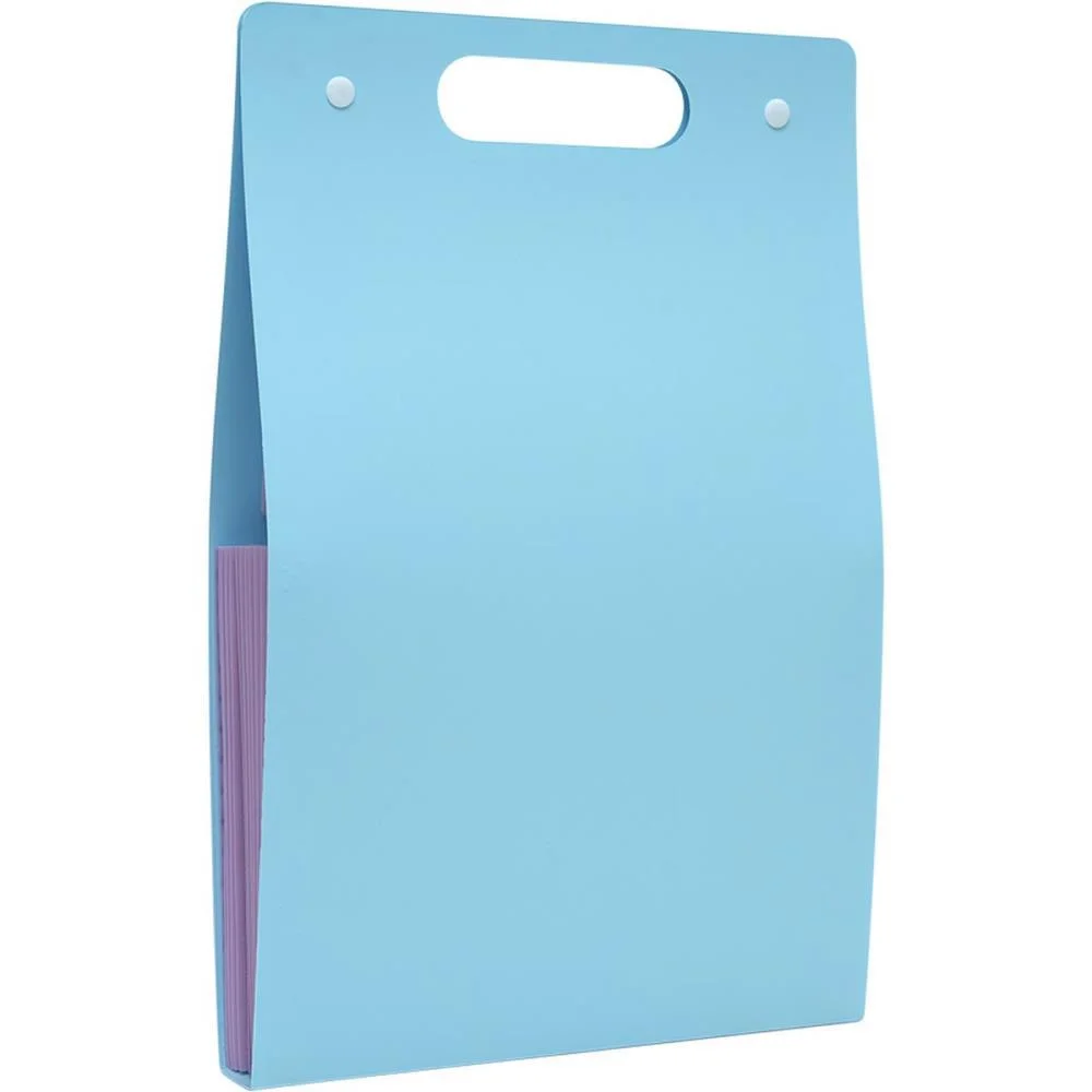 PASTA SANFONADA PLASTICA A4 12 DIVISOES VERTICAL AZUL P POLIBRAS (UNIDADE)