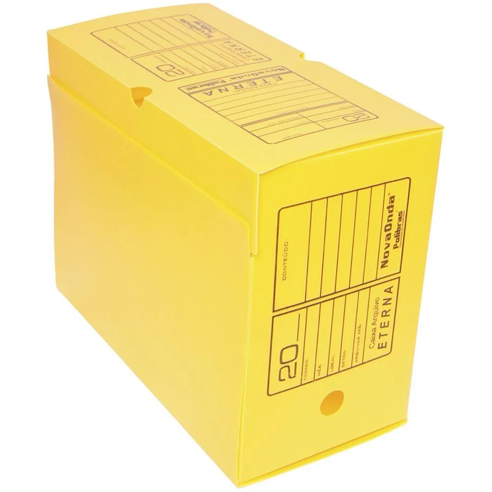 ARQUIVO MORTO POLIPROPILENO NOVAONDA GIGANTE AMAR.39X18X30 POLIBRAS (PCT.C/10)