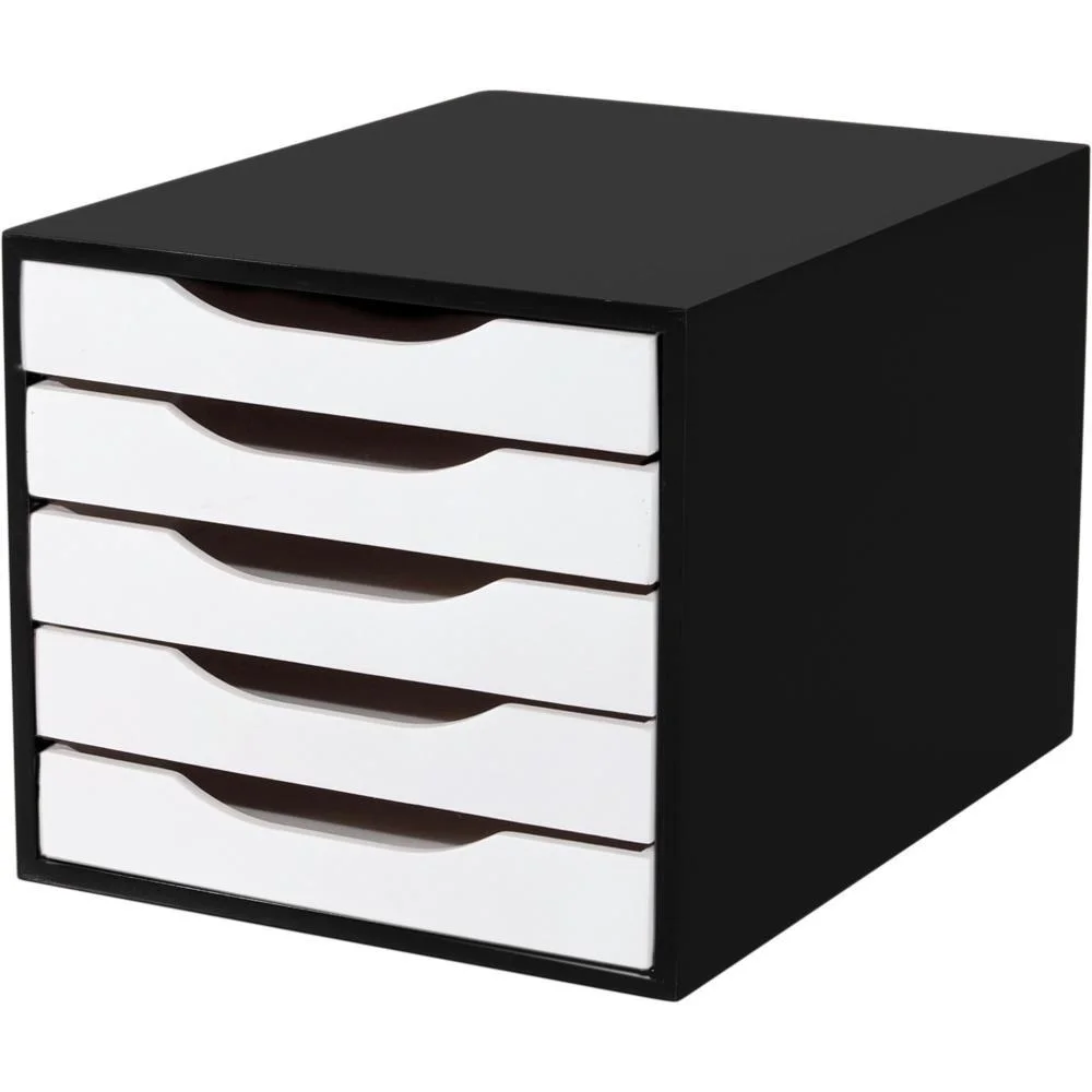 CAIXA CORRESPONDENCIA MADEIRA ARQUIVO 05 GAVETAS PRETO/BR SOUZA (UNIDADE)