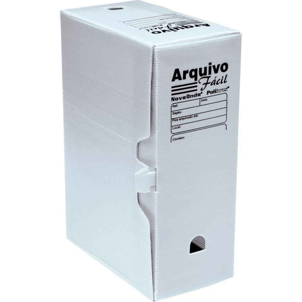 ARQUIVO MORTO POLIPROPILENO FACIL NOVAONDA BRANCO POLIBRAS (PCT.C/10)