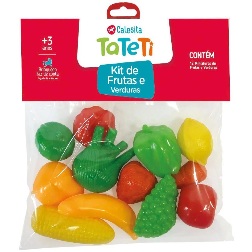 BRINCANDO DE CASINHA KIT FRUTAS E VERDURAS TATETI (UNIDADE)