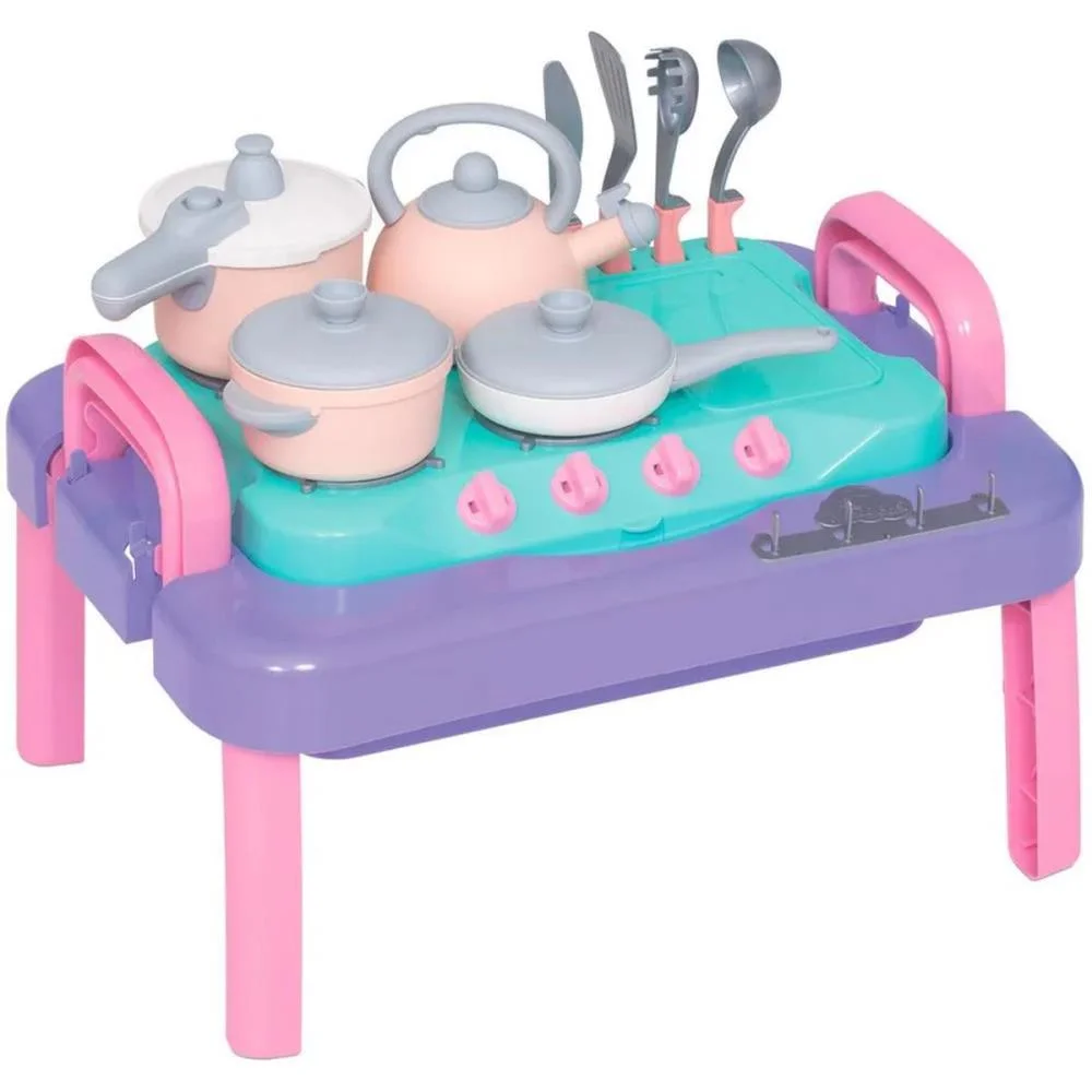 BRINCANDO DE CASINHA MESINHA BABY GOURMET CHARMOSA MERCO TOYS (UNIDADE)