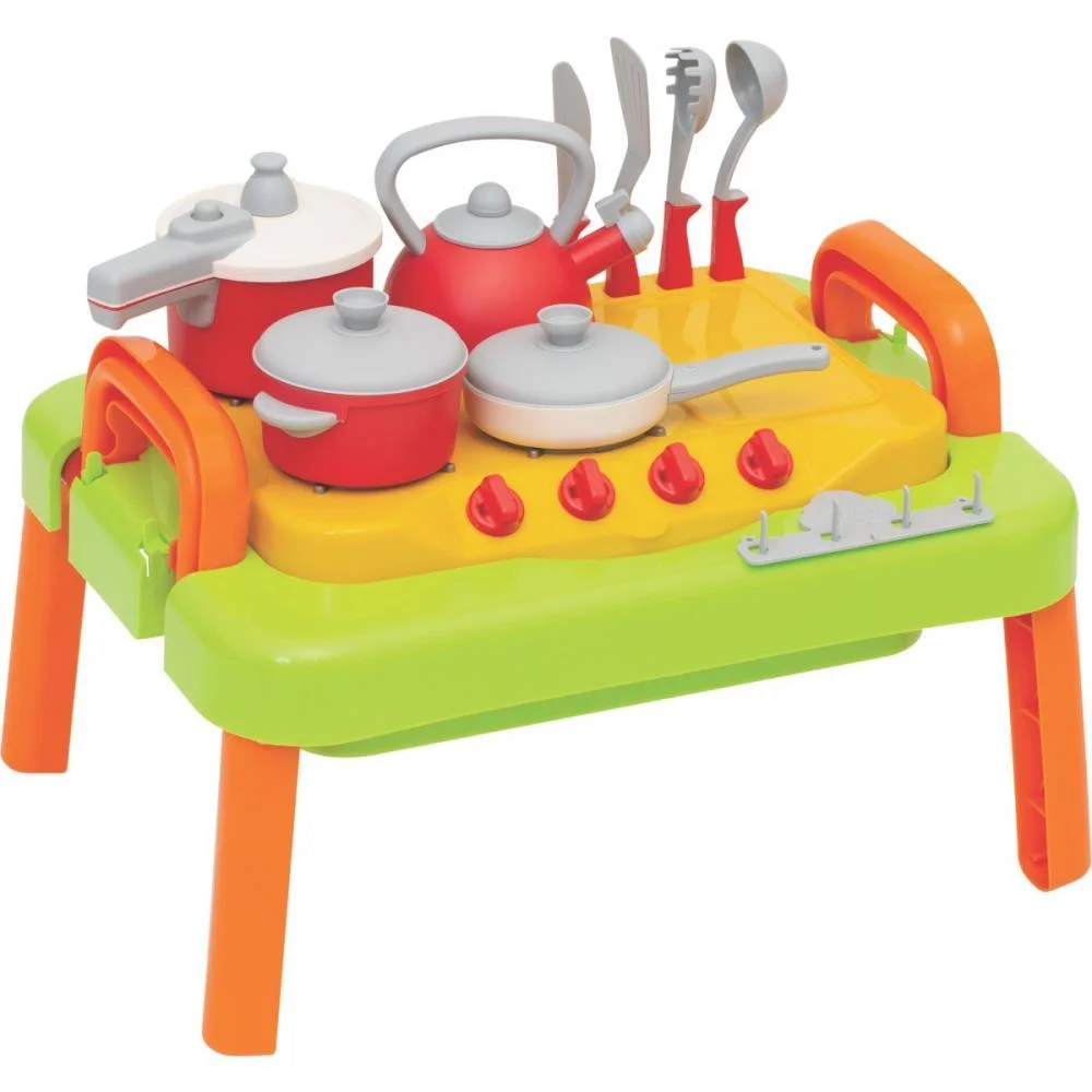 BRINCANDO DE CASINHA MESINHA BABY GOURMET C/ACESSOR MERCO TOYS (UNIDADE)