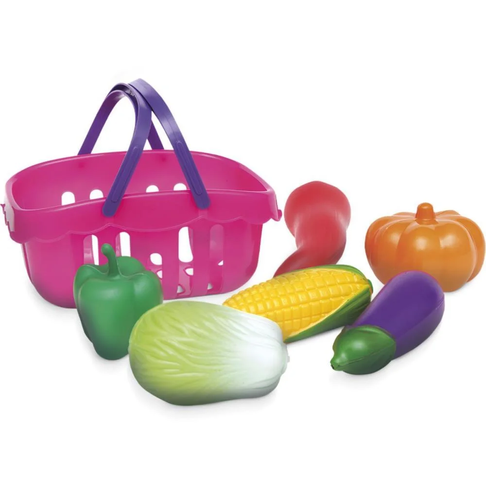 BRINCANDO DE CASINHA HORTIFRUTI CESTINHA 7PCS PICA PAU (UNIDADE)