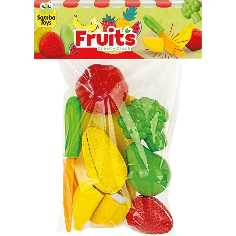 BRINCANDO DE CASINHA FRUTINHA CRECK-CRECK SOLAPA SAMBA TOYS (UNIDADE)