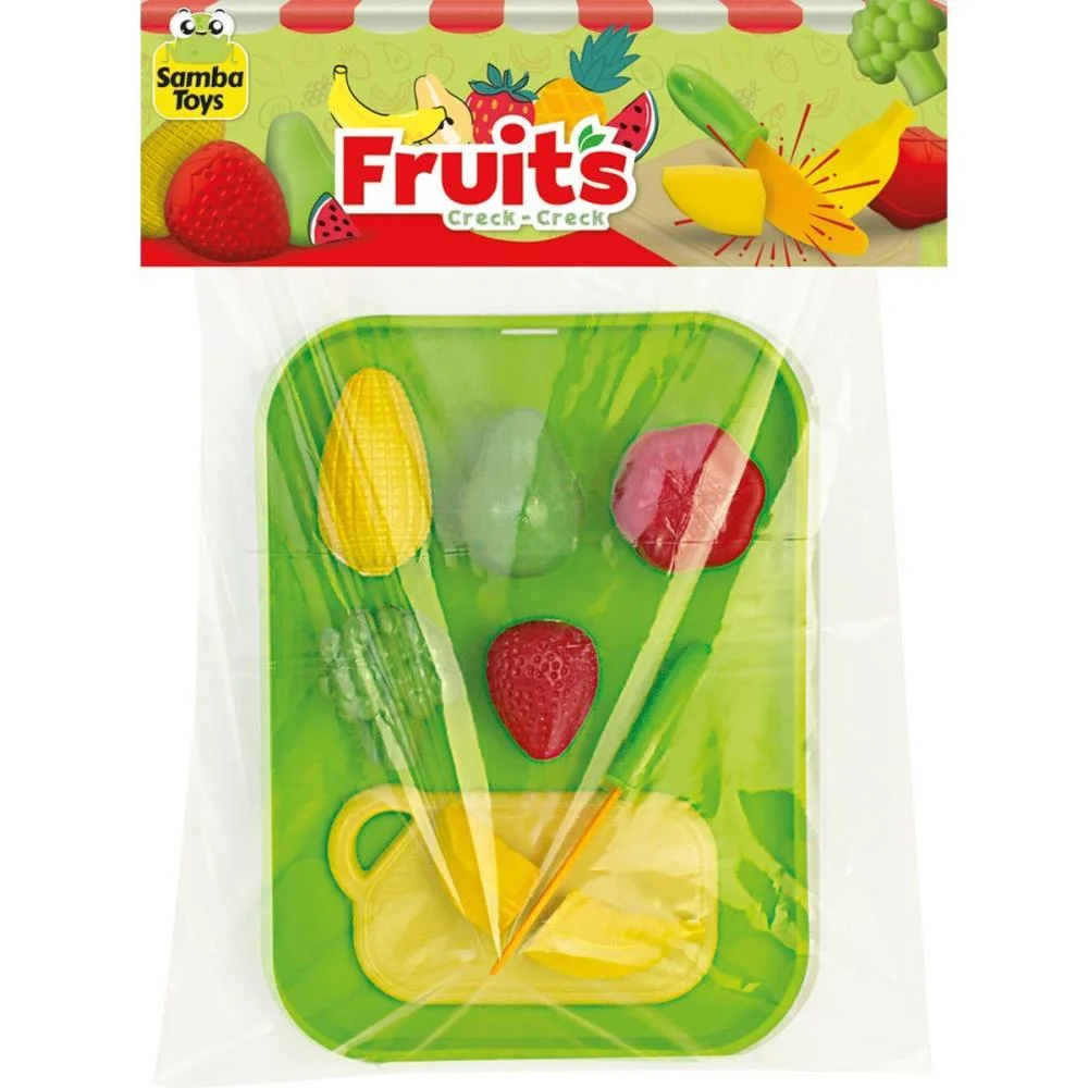 BRINCANDO DE CASINHA FRUTINHA CRECK-CRECK BANDEJA SAMBA TOYS (UNIDADE)