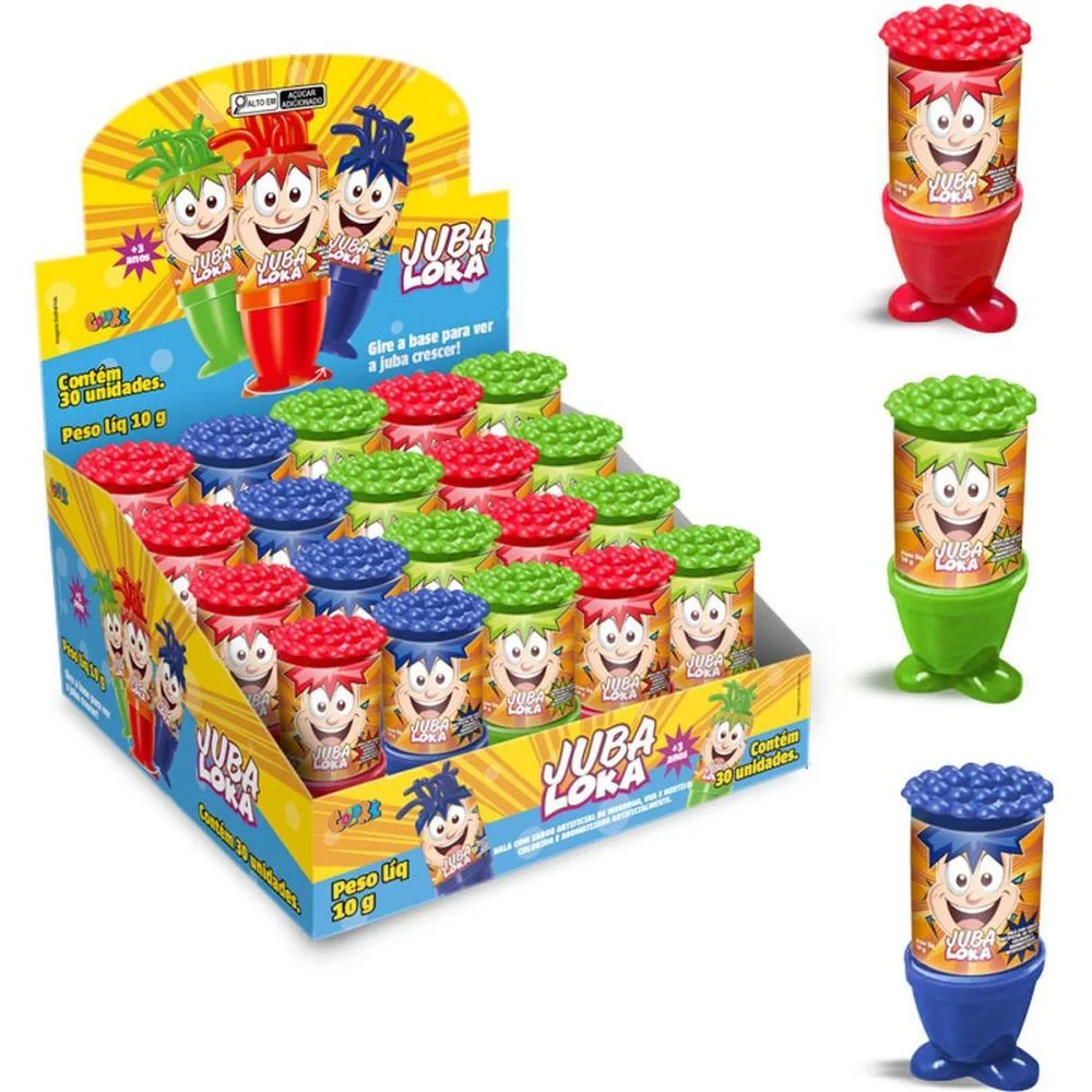 DOCE JUBA LOKA CHICLETE SABORES (S) COLORE (DP.C/30)