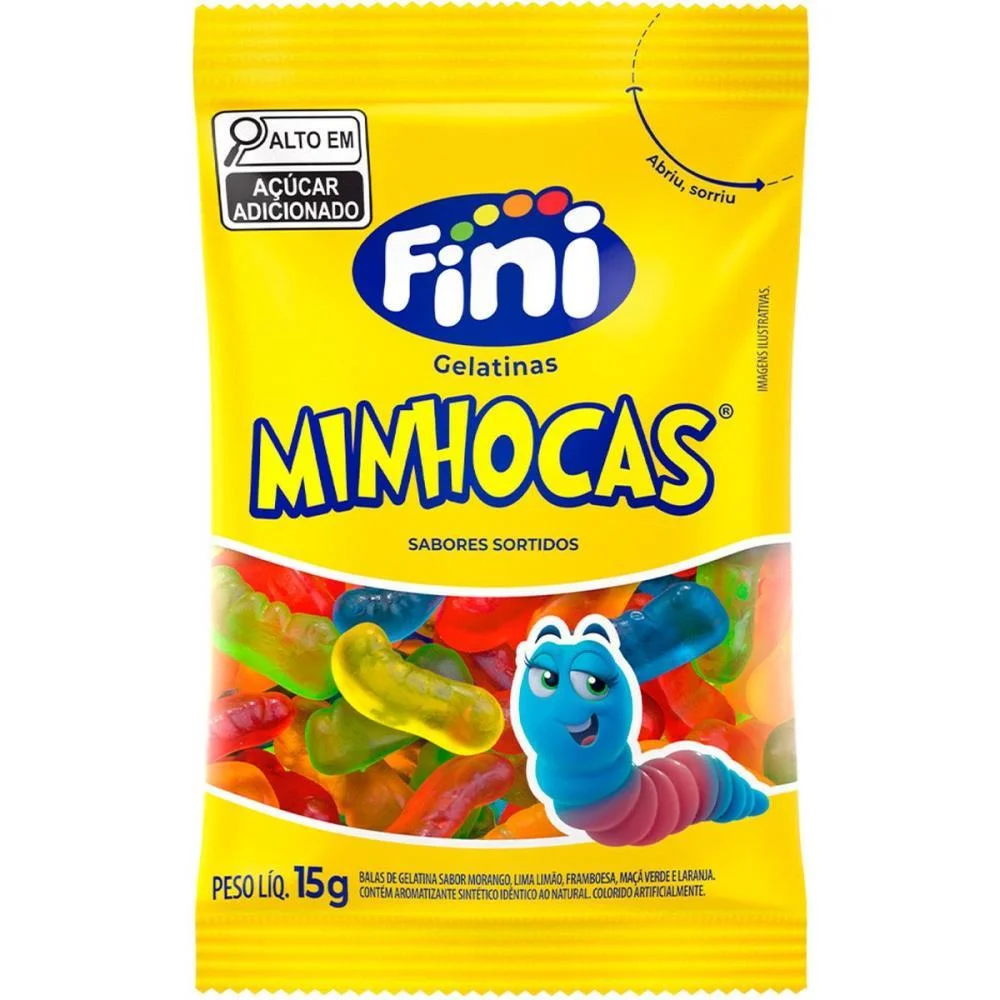DOCE MINHOCAS BRILHO 15G. FINI (DP.C/12)