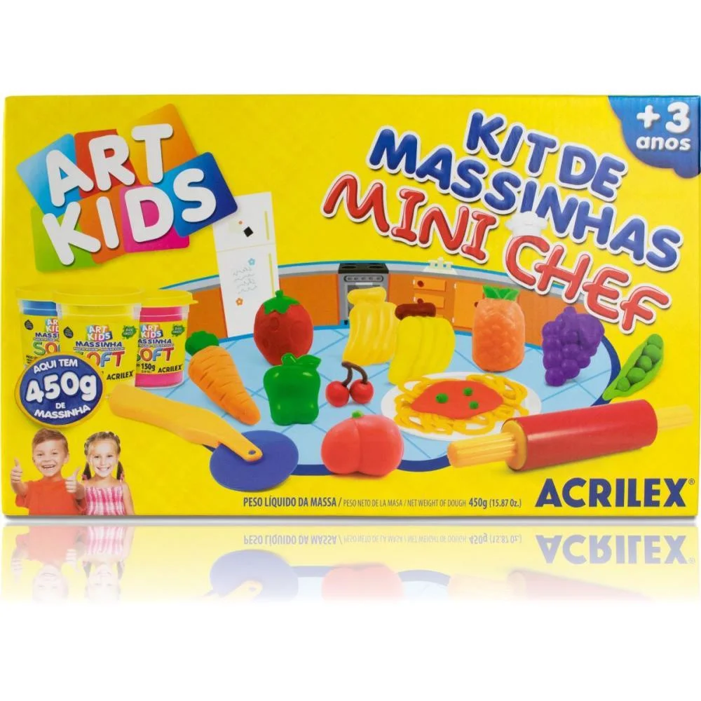 Massa Para Modelar Criativa Art Kids Mini Chef Acrilex (Unidade)