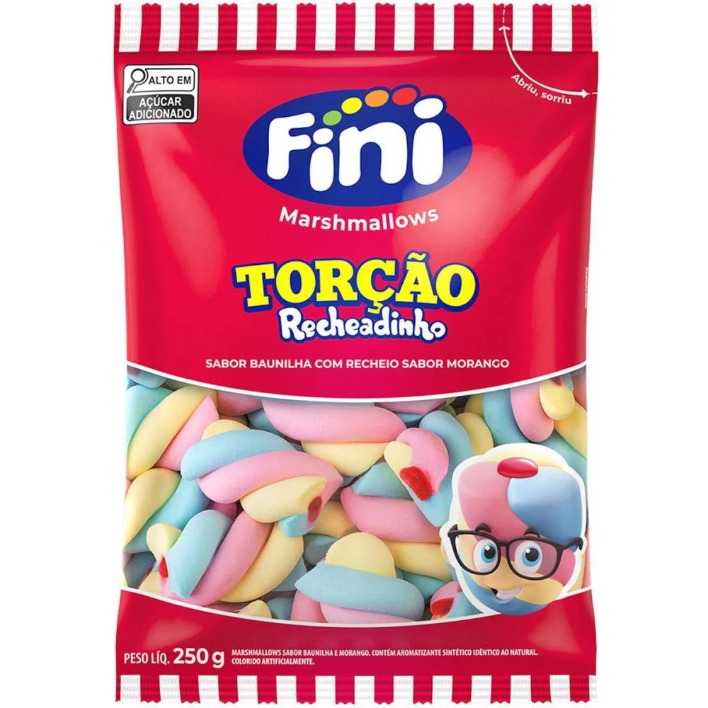 DOCE MARSH RECHEADO COLORIDO 250G FINI (UNIDADE)