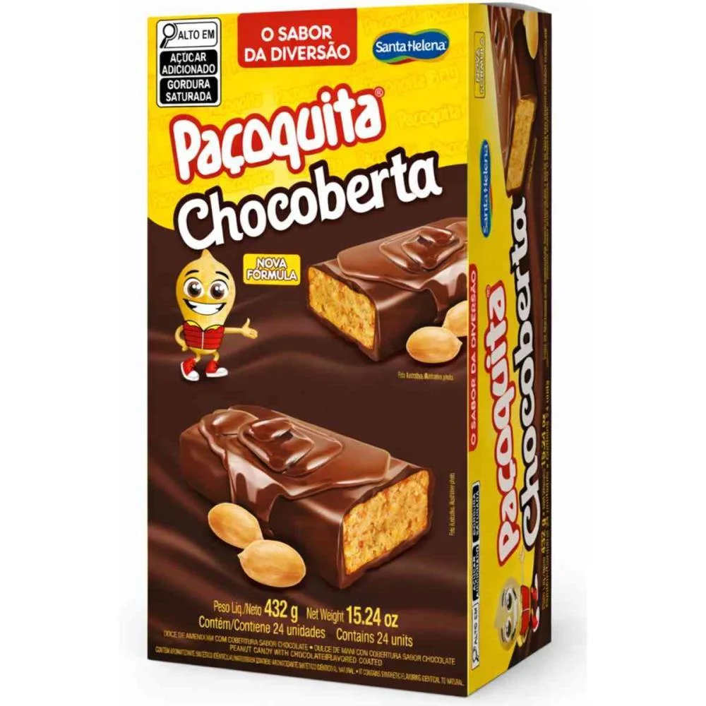 DOCE PACOQUITA COB/ CHOCOLATE 432G. SANTA HELENA (DP.C/24)