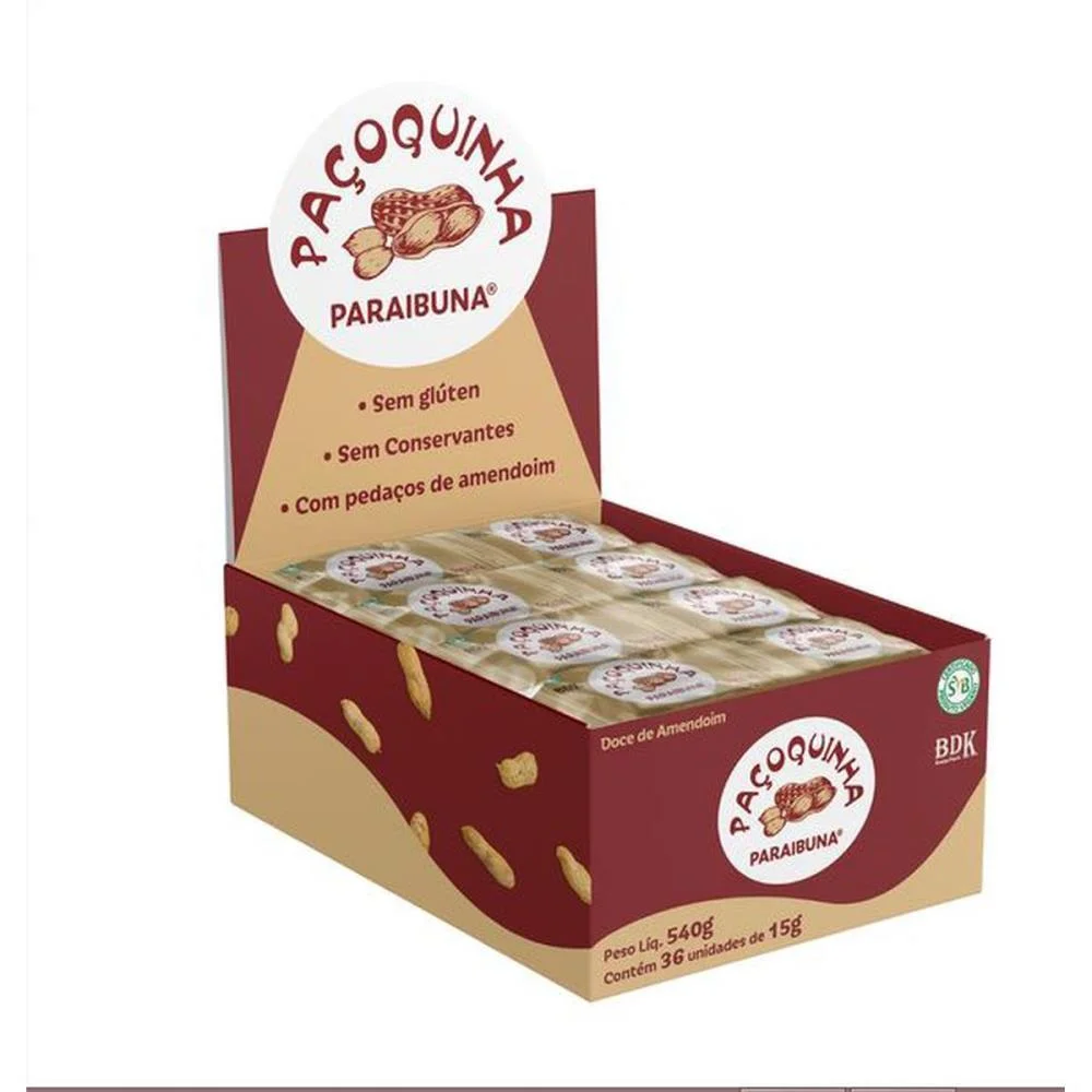 DOCE PACOQUINHA 15G. BANANINHA PARAIBUNA (DP.C/36)