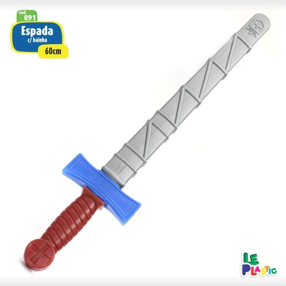 Fantasia Acessorio Espada 60Cm. Leplastic (Pct.c/06)