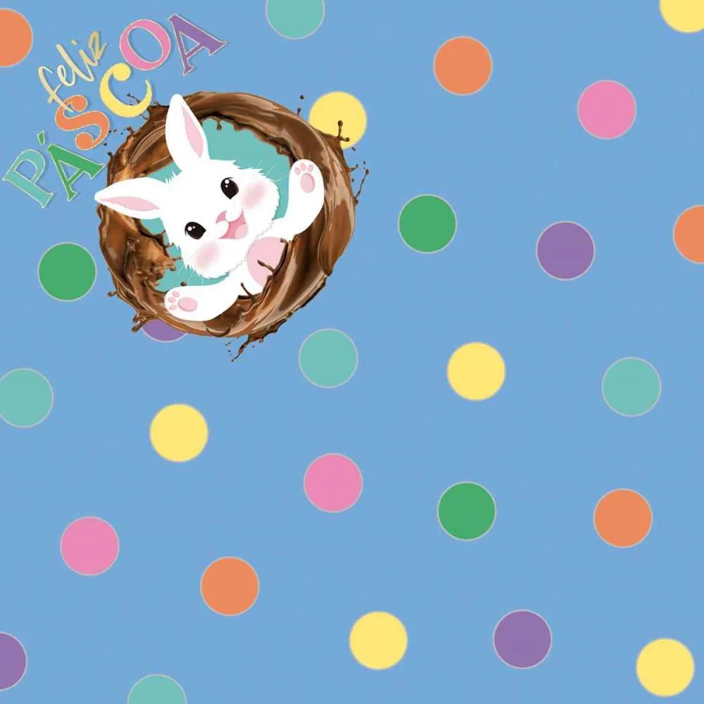 EMBALAGEM P/OVO DE PASCOA 18X18CM.EXPRESS FELICITA AZUL CROMUS (PCT.C/25)