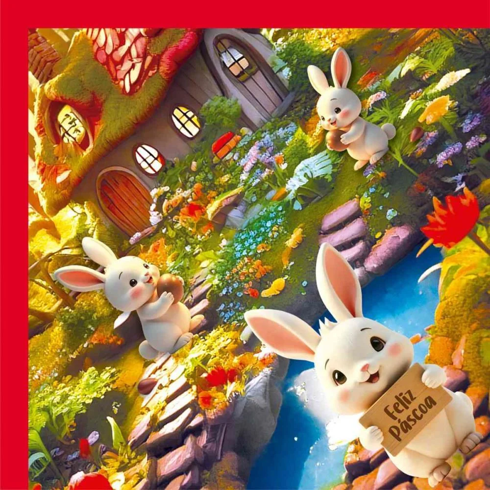 EMBALAGEM P/OVO DE PASCOA 32X32CM.EXPRESS VILLA ENCANTAD CROMUS (PCT.C/25)