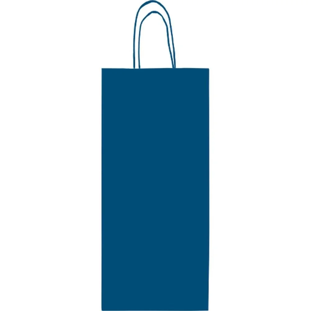 EMBALAGEM PARA GARRAFA SACOLA AZUL ESCURO 13,5X35X8CM SCRITY (PCT.C/10)