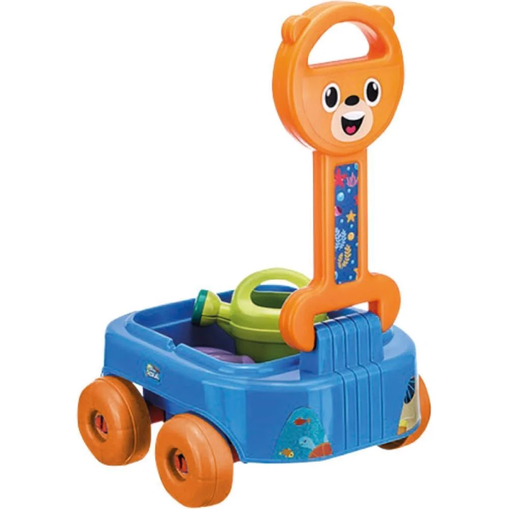 BALDINHO DE PRAIA ACQUA CARRINHO PUXAR URSO 4PCS GULLIVER (UNIDADE)