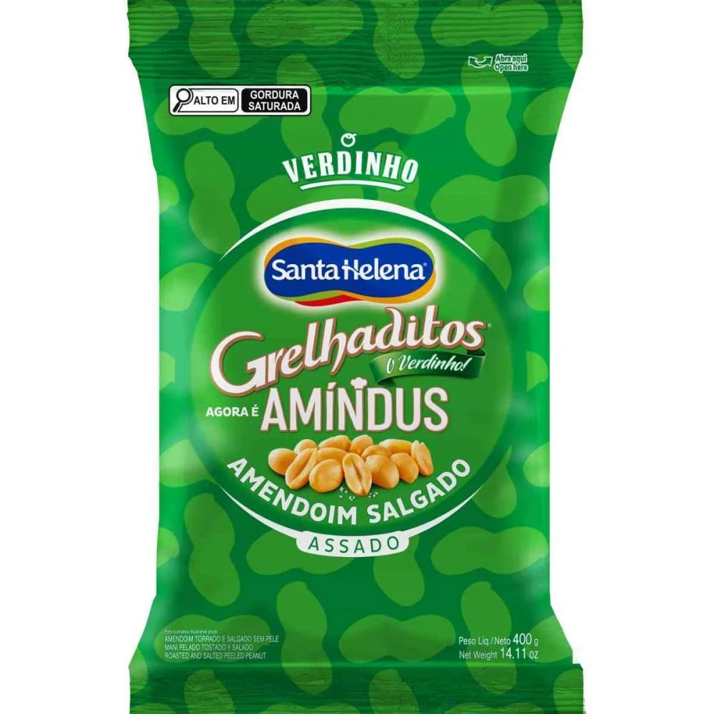 AMENDOIM AMINDUS SALGADO 400G SANTA HELENA (UNIDADE)