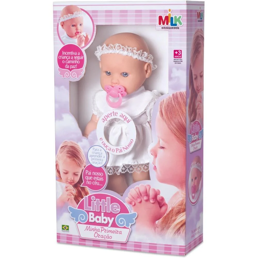Boneca Com Mecanismo Little Baby Primeira Oracao Milk (Unidade)