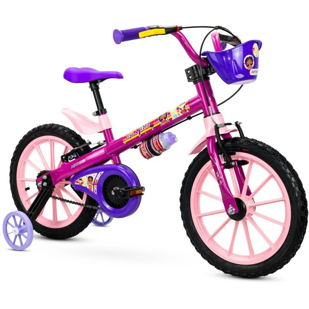 BICICLETA INFANTIL ARO 16 TOP GIRLS NATHOR (UNIDADE)
