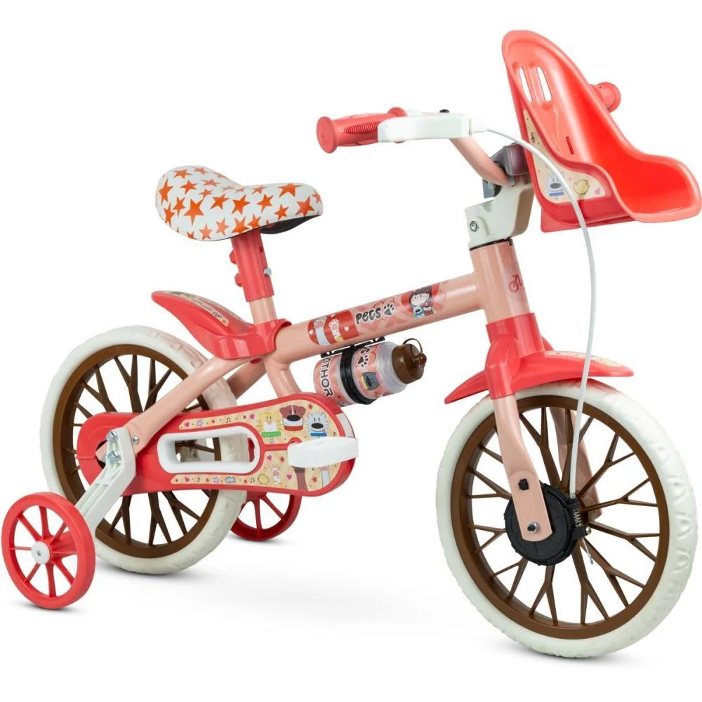 BICICLETA INFANTIL ARO 12 PETS NATHOR (UNIDADE)