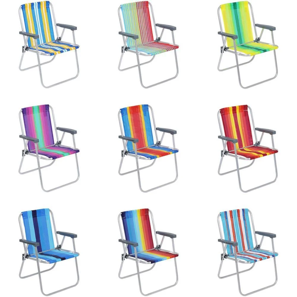 CADEIRA P/PISCINA/PRAIA ALTA DE ALUMINIO 54X54X70 BEL (UNIDADE)