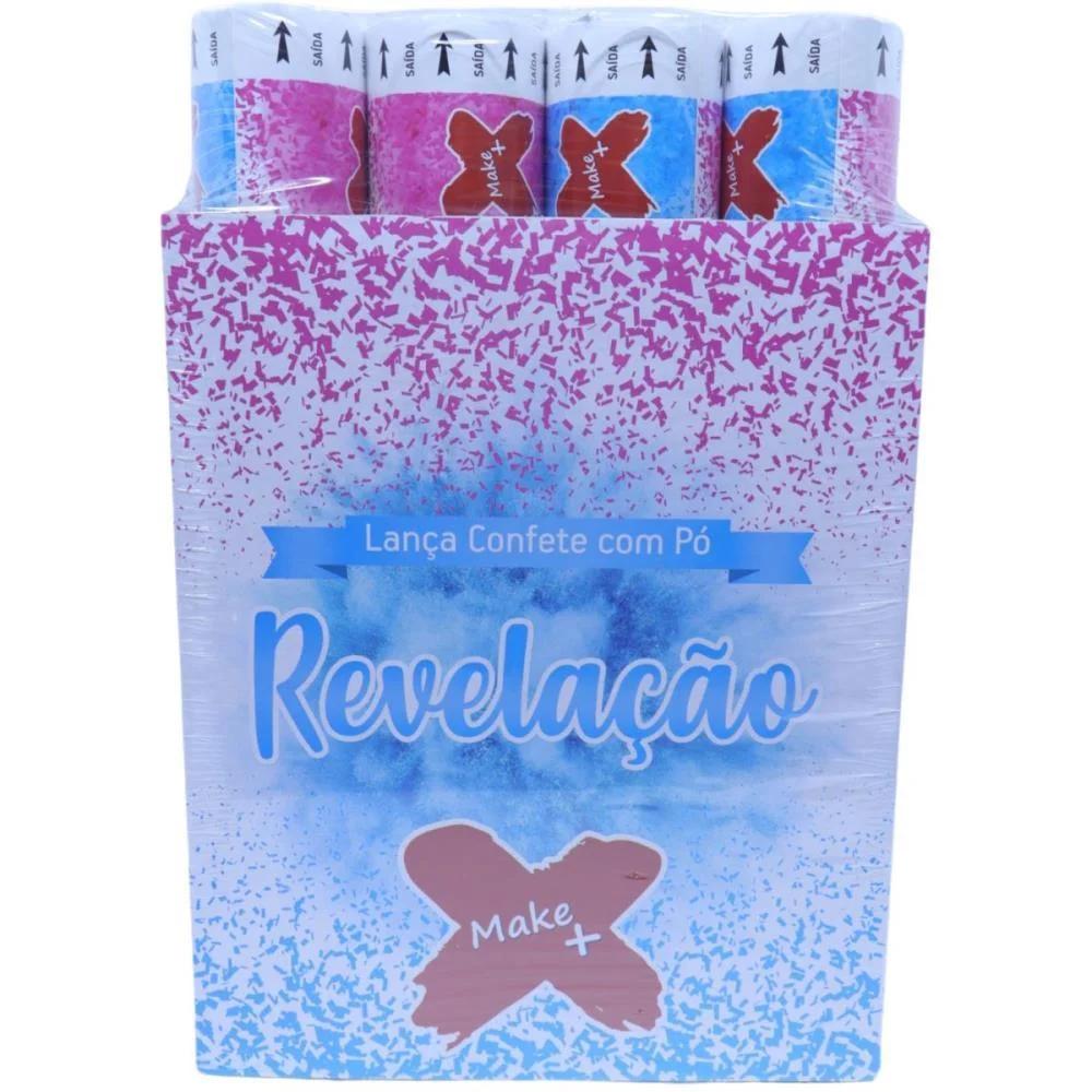 LANCADOR DE CONFETE LANCA CONFETE C/PO AZ REVELACA MAKE+ (DP.C/12)