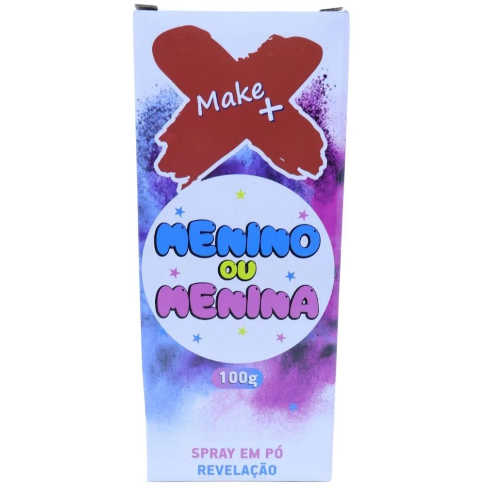 LANCADOR DE CONFETE SPRAY PO REVELACAO AZUL MAKE+ (UNIDADE)