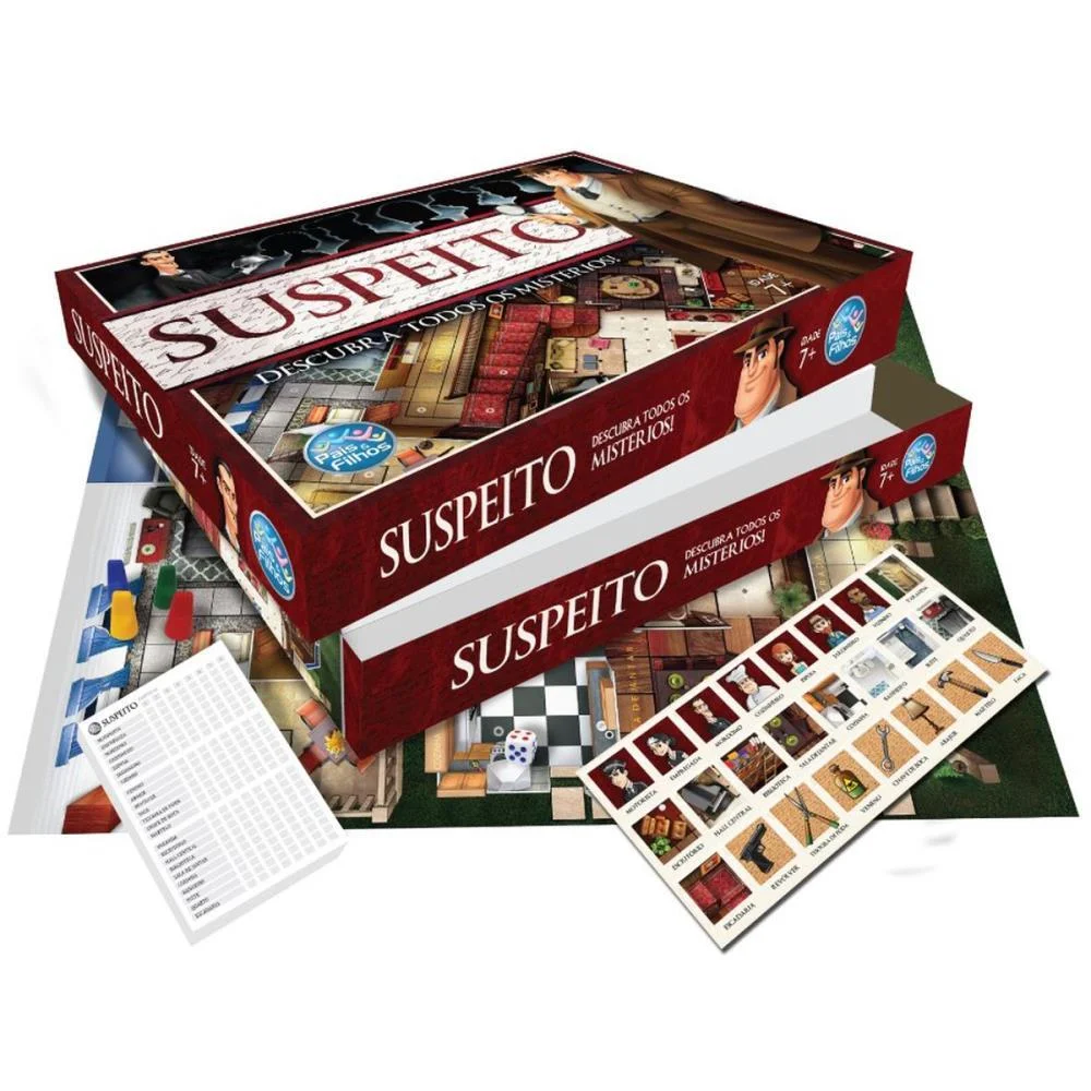 JOGO DE TABULEIRO SUSPEITO DESCUBRA MISTERIOS PAIS E FILHOS (UNIDADE)