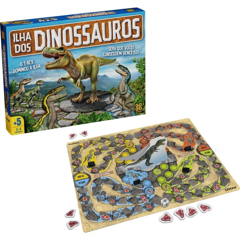 JOGO DE TABULEIRO ILHA DOS DINOSSAUROS GROW (UNIDADE)