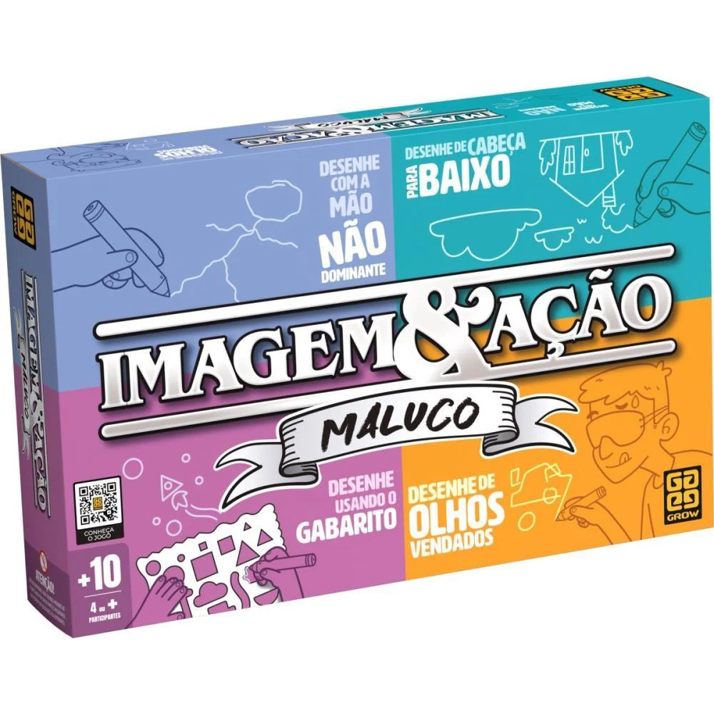 JOGO DE TABULEIRO IMAGEM E ACAO MALUCO GROW (UNIDADE)