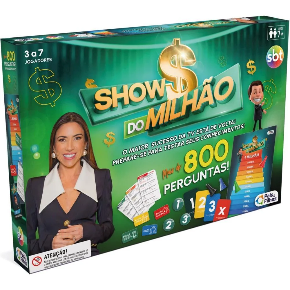 JOGO DE TABULEIRO SHOW DO MILHAO PAIS E FILHOS (UNIDADE)
