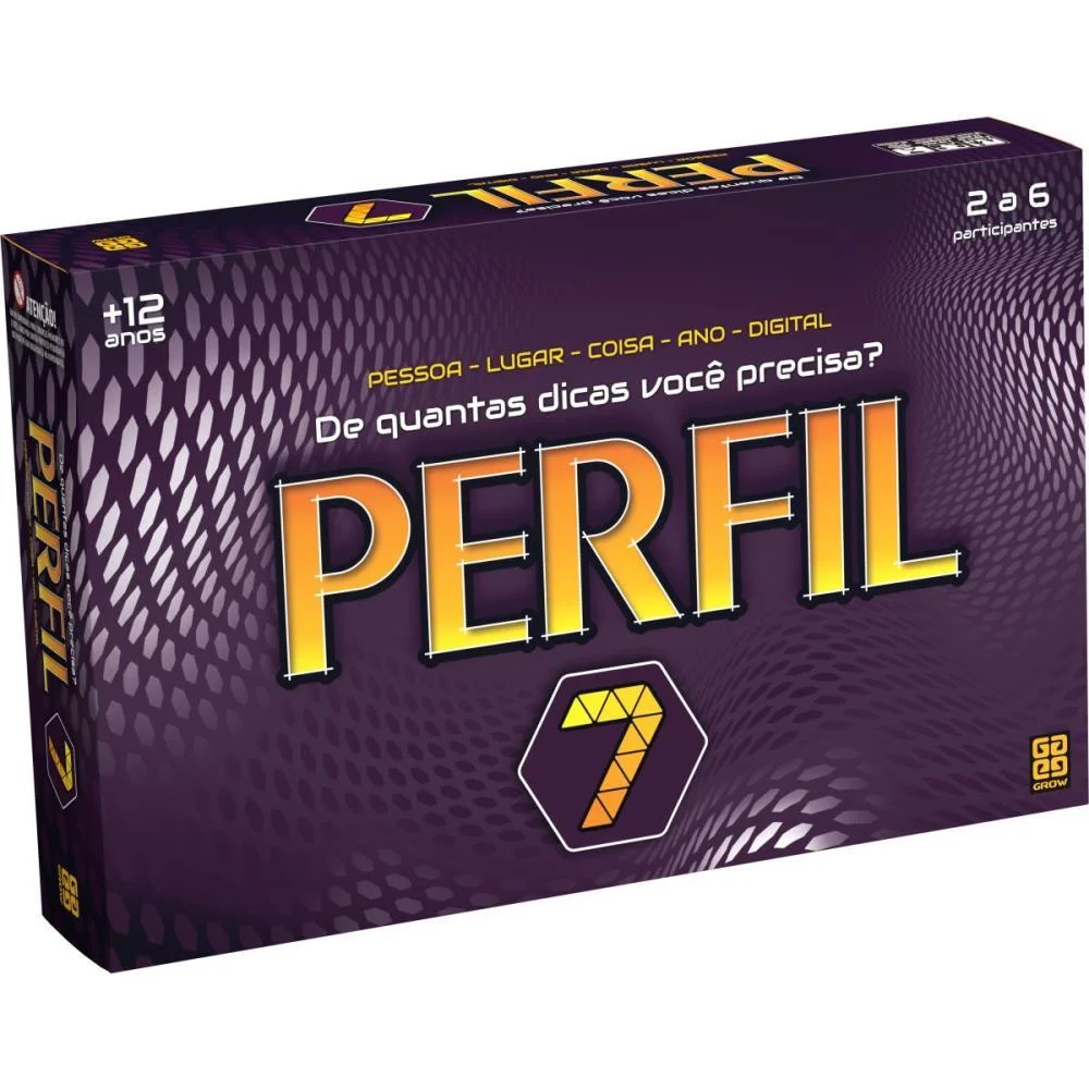 JOGO DE TABULEIRO PERFIL 7 GROW (UNIDADE)