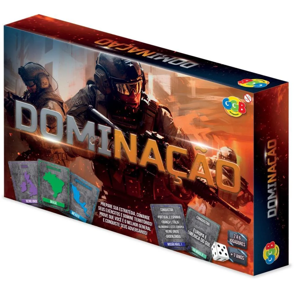 JOGO DE TABULEIRO DOMINACAO GGB PLAST (UNIDADE)