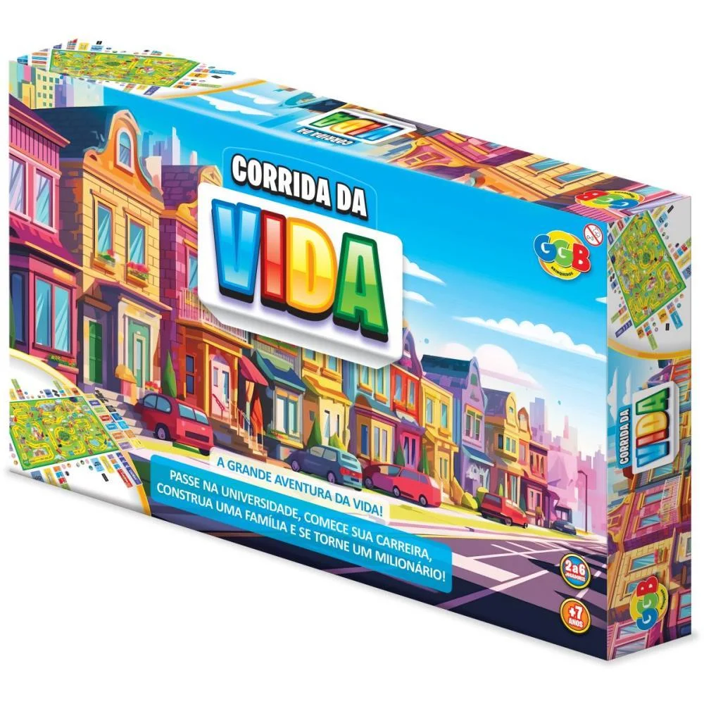 JOGO DE TABULEIRO CORRIDA DA VIDA GGB PLAST (UNIDADE)
